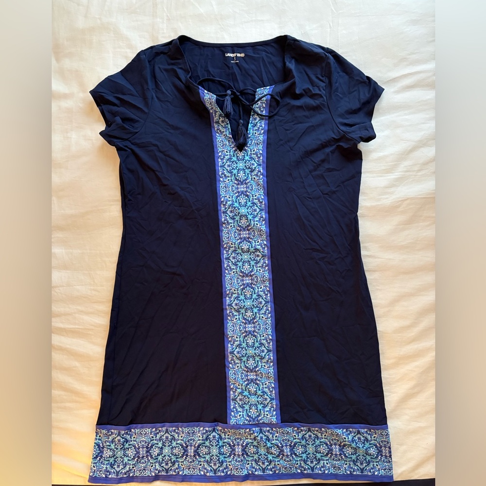 Lands' End Women's Navy Beach/Swim Coverup